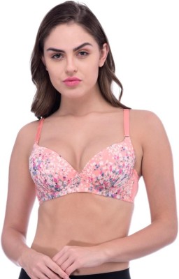 Wave Fashion Women Push-up Lightly Padded Bra(Pink)