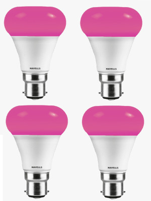 HAVELLS 7 W Basic Decorative B22 LED Bulb(Pink, Pack of 4)