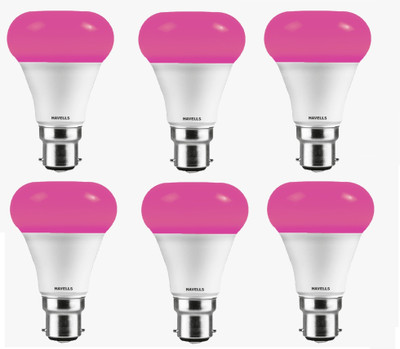 HAVELLS 7 W Basic Decorative B22 LED Bulb(Pink, Pack of 6)