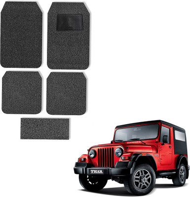 Oshotto Rubber, Plastic Standard Mat For  Mahindra Thar(Black)