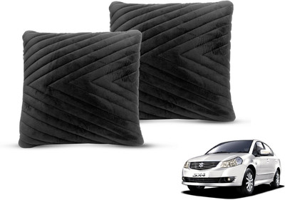 MOCKHE Black Velvet Car Pillow Cushion for Maruti Suzuki(Square, Pack of 2)