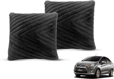 MOCKHE Black Velvet Car Pillow Cushion for Ford(Square, Pack of 2)
