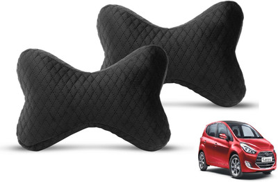 MOCKHE Black Velvet Car Pillow Cushion for Hyundai(Rectangular, Pack of 2)