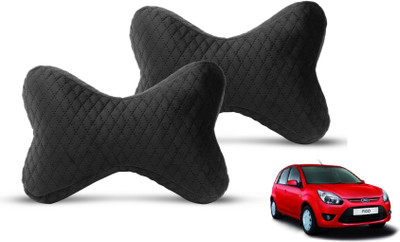 MOCKHE Black Velvet Car Pillow Cushion for Ford(Rectangular, Pack of 2)