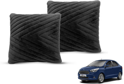 MOCKHE Black Velvet Car Pillow Cushion for Ford(Square, Pack of 2)