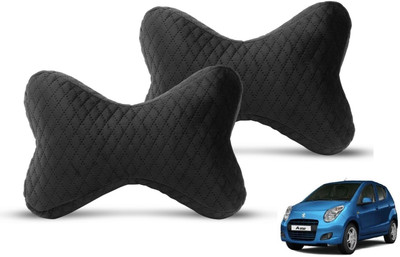 MOCKHE Black Velvet Car Pillow Cushion for Maruti Suzuki(Rectangular, Pack of 2)