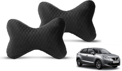MOCKHE Black Velvet Car Pillow Cushion for Maruti Suzuki(Rectangular, Pack of 2)