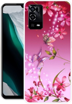 SIMAWAT Back Cover for Oppo A55 4G(Pink, Green, Grip Case, Silicon, Pack of: 1)