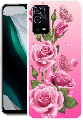redfly Back Cover for Oppo A55 4G(Pink, Green, Grip Case, Silicon, Pack of: 1)