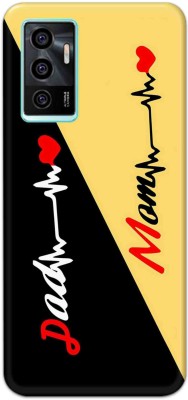 NDCOM Back Cover for VIVO V23e 5G Mom Dad Yellow Black Printed(Multicolor, Hard Case, Pack of: 1)