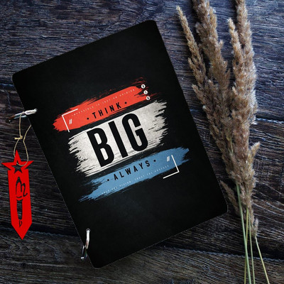 DI-KRAFT Wooden cover Handmade and ring lock pattern Diary A5 Diary Unruled 160 Pages(Multicolor10)