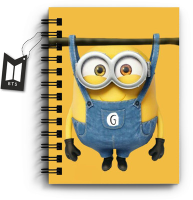 DI-KRAFT Minions Character Printed Diary/Notebook with Bookmark A5 Diary Unruled 160 Pages(Multicolor 7)