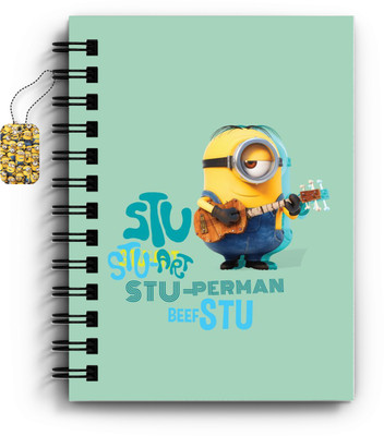 DI-KRAFT Minions Character Printed Diary/Notebook with Bookmark A5 Diary Unruled 160 Pages(Multicolor 4)