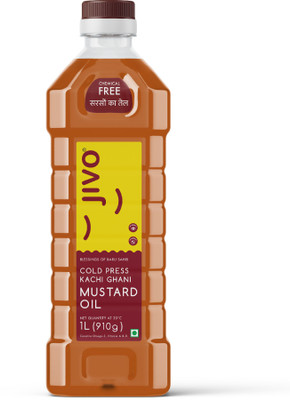 JIVO Cold Pressed Pure Cooking (Pack of 1) Mustard Oil Plastic Bottle(1 L)