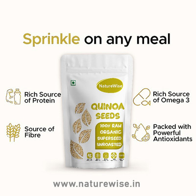 Naturewise Organic Raw White Quinoa Seeds Rich in Iron, fiber and Gluten free 100-G Quinoa(0.1 kg)