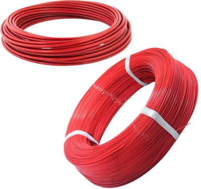 Exxelo Copper 5 sq/mm Red 25 m Wire(Red)