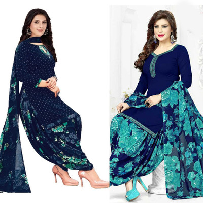 Priyashi Crepe Floral Print Kurta & Patiyala Material