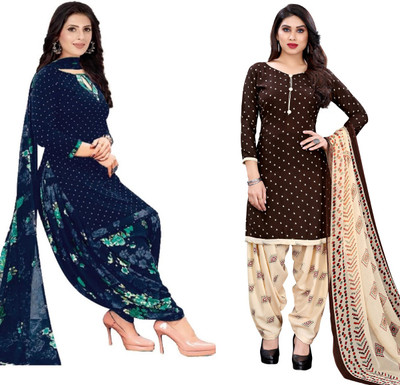 Nirvaan Crepe Floral Print Salwar Suit Material