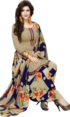 RENSILAFAB Crepe Printed Kurta & Patiyala Material