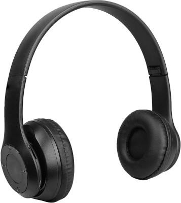 G2L Wireless Bluetooth Portable Headphones with Mic, Stereo Fm ,Memory Card Support Bluetooth & Wired Gaming Headset(Black, On the Ear)