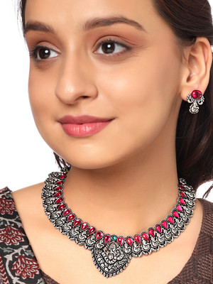 YELLOW CHIMES Brass Silver Multicolor Jewellery Set(Pack of 1)