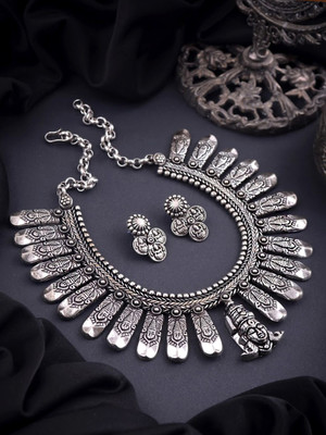 YELLOW CHIMES Brass Silver Silver Jewellery Set(Pack of 1)