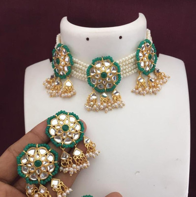 Primectrla Fab Brass Gold-plated Multicolor Jewellery Set(Pack of 1)