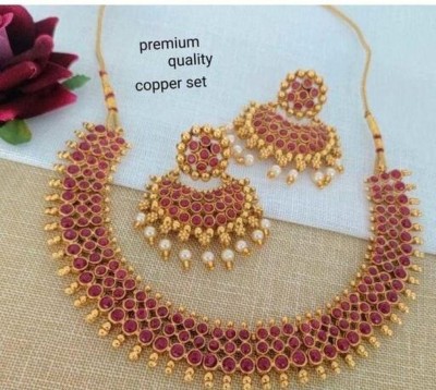 Krishna Art Alloy Gold-plated Multicolor Jewellery Set(Pack of 1)