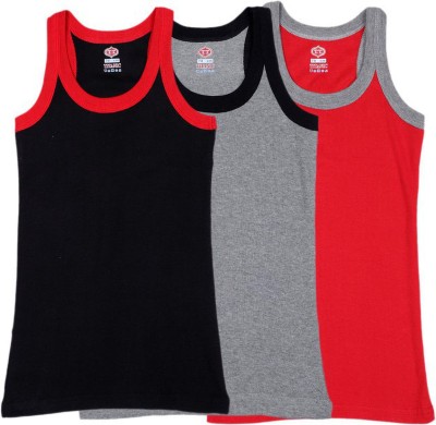 TT Vest For Boys & Girls Pure Cotton(Red, Pack of 3)