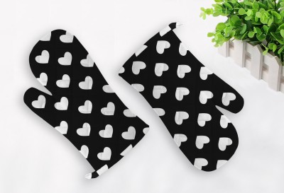 OASIS Black Cotton Kitchen Linen Set(Pack of 2)