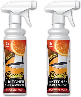 Urban tidy Squeaky Kitchen Cleaner (Oil Stain Remover/Gas Stove/Chimney/Oven) - 350ml (2) Kitchen Cleaner(350 g, Pack of 2)