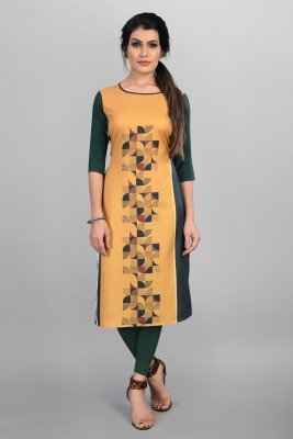 DSK STUDIO Women Printed Straight Kurta(Multicolor)