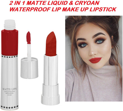 YAWI GREAT AND PERFECT FOR ALL LIP MAKE UP USE 2 IN 1 LONG LASTING LIPSTICK(HOT RED, 8 g)