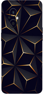BugguSkin Oppo F21 Pro 5G, OPPO F21 Pro 5G Mobile Skin(Ultra Super Black Abstract Shape Skin With High Matte Finish.)