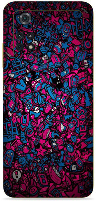 SkinoMania Poco M4 Pro-(4G) Mobile Skin(Multicolor Blue-Doodle)
