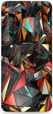 SkinoMania Mi-10-5G Mobile Skin(Multicolor Polygon-Red)