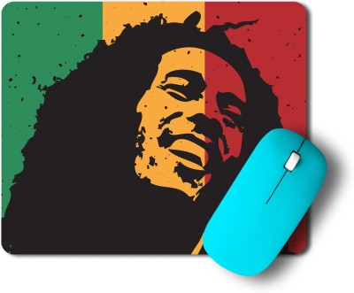 gray wall Bob Marley Nonslip Base Graphic Mousepad(Multicolor)