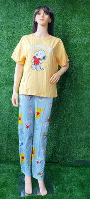 SHIVAAY Women Printed Multicolor Top & Pyjama Set