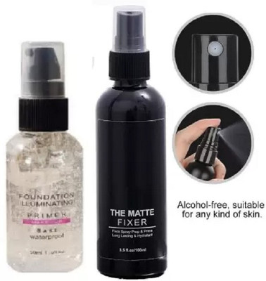 NADJA Matte Fixer combo with Primer Foundation Luxury  Primer  - 150 ml(Transparent)