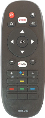 BhalTech UTR-U28 LED LCD Smart TV (Without Voice Function) with Netflix YouTube Function Compatible for Haier LED Remote Controller(Black)