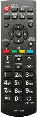 BhalTech 1180M LCD LED TV HDTV Plasma Smart TV Universal Work with Almost All Compatible Panasonic Led Remote Controller(Black)