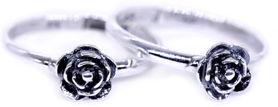 jsaj FLOWER TOERING Silver Silver Plated Toe Ring