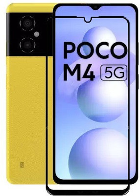 TESPARK Edge To Edge Tempered Glass for POCO M4, POCO M4 5G(Pack of 1)