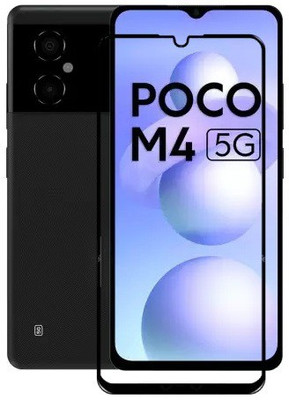 Caseline Edge To Edge Tempered Glass for POCO M4, POCO M4 5G(Pack of 1)