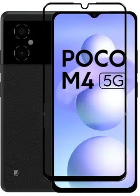 Caseline Edge To Edge Tempered Glass for POCO M4, POCO M4 5G(Pack of 1)