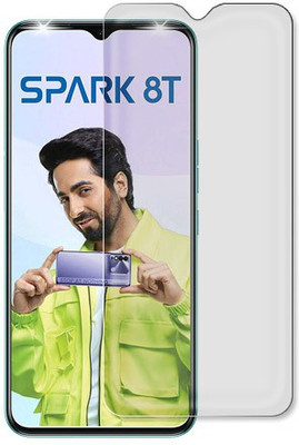 SOMTONE Tempered Glass Guard for Tecno Spark 8T(Pack of 1)