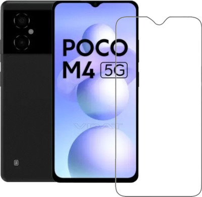 VDAT Tempered Glass Guard for POCO M4 5G(Pack of 1)