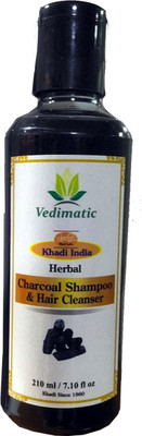 vedimatic KHADI HERBAL CHAROCAL SHAMPOO-210ML(210 ml)