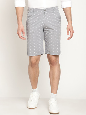 CANTABIL Printed Men Grey Bermuda Shorts
