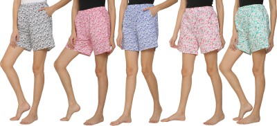 Taausha Printed Women Multicolor Regular Shorts